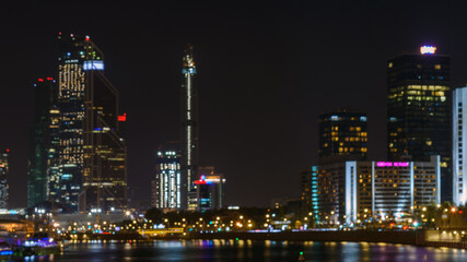 Fototapeta na wymiar moscow city at night