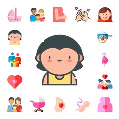 Modern Simple Set of mom Vector flat Icons
