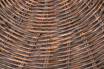 texture intertwined brown twigs bamboo background.  table surface.