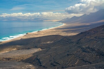 view of the sea from the mountain