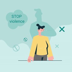 stop woman violence concept