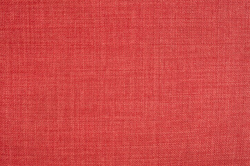 New red woven  fabric close up