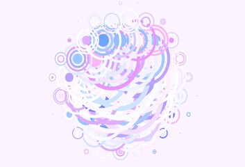 Light Blue, Red vector background with spots, lines.