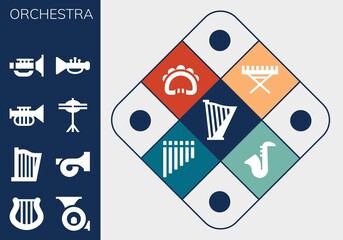 orchestra icon set