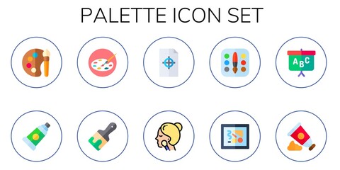 palette icon set