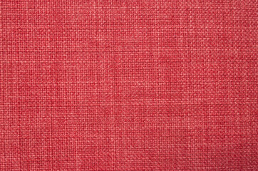 New red woven  fabric close up