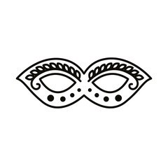 carnival mask line style icon