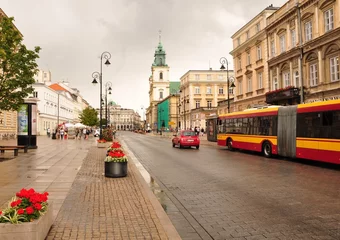Foto op Canvas Bovenaanzicht van de oude stad van Warschau © Neli