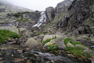 Fototapeta na wymiar Skok Waterfall in the High Tatras, Slovakia