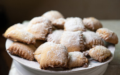 Cooked sweet pastries, on a plate