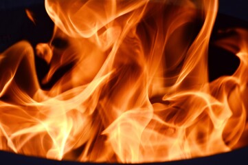 fire on black background