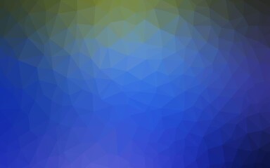 Dark Blue, Green vector triangle mosaic background. Glitter abstract illustration with an elegant triangles. Completely new template for your banner.