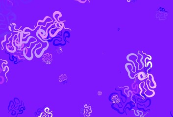 Light Purple, Pink vector background with abstract shapes.