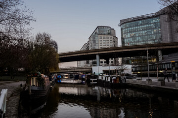 Little Venice in London at sunset