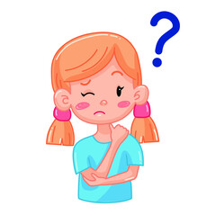 white background. Vector. Cartoon. Flat. Face expression