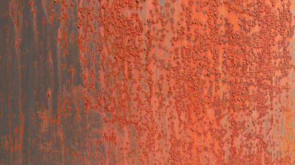 Steel sheet that reacts with moisture causing rust.grunge rusted metal texture. Metal rusty texture background. 