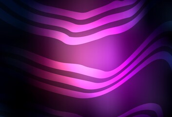 Dark Purple vector pattern with curved lines.