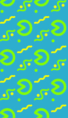 Seamless bright summer pattern with zigzag and   dot.