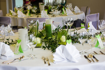 table decoration for wedding celebration