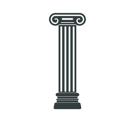 Ancient column vector design.  Ancient pillar icon. 