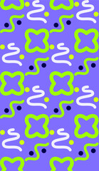 Bright colors of seamless pattern with  elements and  symbols.