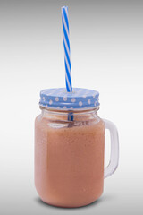 Glass of guava juice. Tropical fruit.