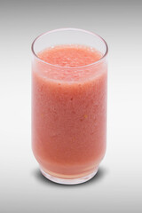 Glass of guava juice. Tropical fruit.