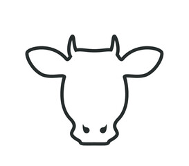 Cow icon. Cow head vector illustration