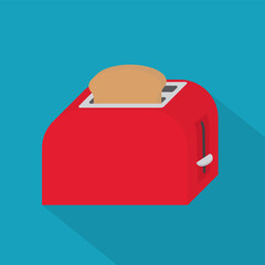 red toaster icon- vector illustration