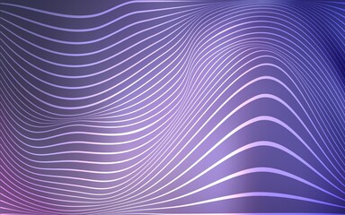 Naklejka premium Light Purple vector background with curved lines. Colorful abstract illustration with gradient lines. Brand-new style for your business design.