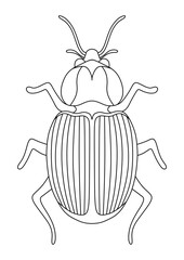 CHILDREN'S COLORING BOOK WITH A BEETLE