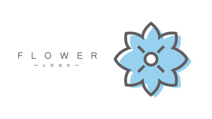 Beautiful flower logo. Beauty symbol. Vector illustration
