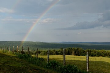 
A rainbow after the storm, Sainte-Apolline, Quebec