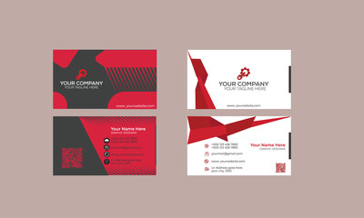 2 flat and modern business card 