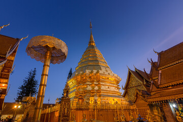 Fototapeta premium Wat Phra That Doi Suthep is a major tourist destination of Chiang Mai, Thailand.