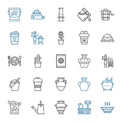 pot icons set