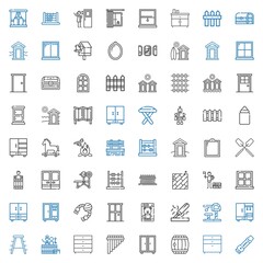 wooden icons set