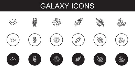 galaxy icons set