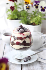 cake with berries