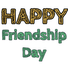 Happy Friendship Day illustration with white background. Happy friendship day rendering.
