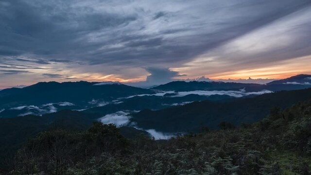 Camping along  the border between Thailand and Myanmar, Tak province, Thailand, 1425 msl, Monsisahary mountain