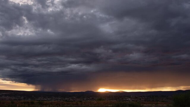 Arizona Monsoon Storm at Sunrise Time Lapse 