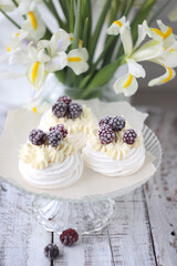 cake with berries