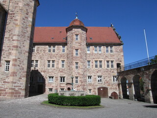Fototapeta na wymiar Landgrafenschloss Fachwerkstadt Eschwege in Hessen an der Werra