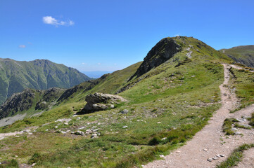 Fototapeta na wymiar Na Żarskiej Przełęczy, Tatry Słowackie