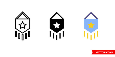 Obraz premium Pendant icon of 3 types. Isolated vector sign symbol.