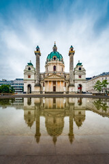 Fototapeta na wymiar Saint Charles Church in Vienna, Austria.