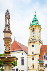 Fototapeta na wymiar Old Town Hall in Bratislava, Slovakia.