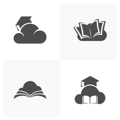 Set of Education logo icon design, vector illustration, Concept design logo.