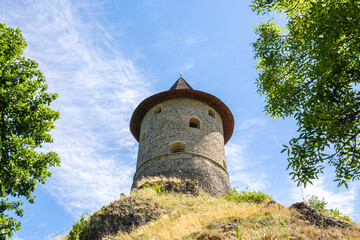 Fototapeta na wymiar View of ruins and tower of The Somosko Castle (Somoska Castle), Slovakia